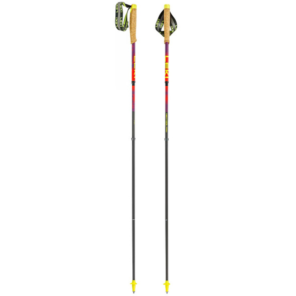 product variation LEKI Neotrail Pro FX.One Superlite Bright Red/Violet/Neon Yellow Trail Running Poles (65625891) image