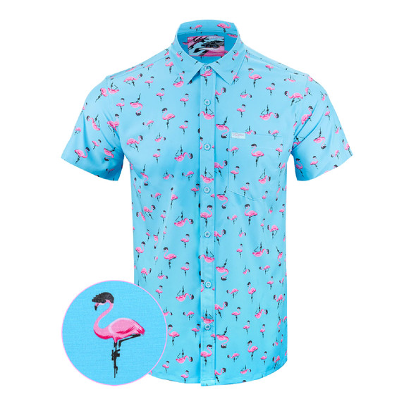 product variation RETRO RIFLE Men's Tactimingo Blue Button Down Shirt (82297282) image