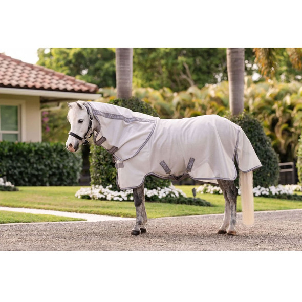 product variation HORSEWARE IRELAND Amigo Bug Rug Plus Pony Silver/Titanium Grey/Silver Fly Sheet (AFRMGP-IJI0) image