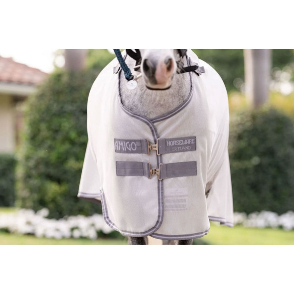 product variation HORSEWARE IRELAND Amigo Bug Rug Plus Pony Silver/Titanium Grey/Silver Fly Sheet (AFRMGP-IJI0) image