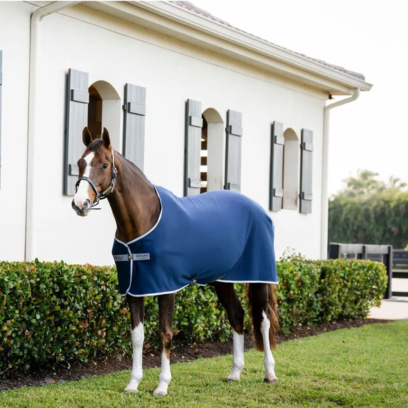 product variation HORSEWARE IRELAND Amigo Navy/Titanium Grey/Silver Jersey Pony Cooler (AMRJ44-BJI0) image