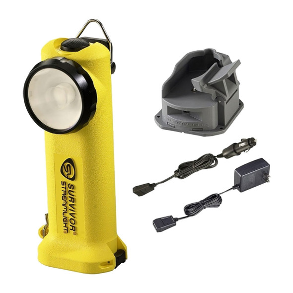 product variation STREAMLIGHT Survivor 175 Lumens With Charger/Holder And 120V AC And 12V DC Cords Yellow Flashlight (90513) image