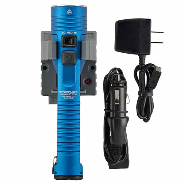 product variation STREAMLIGHT Stinger 2020 Blue Rechargeable LED Flashlight w/ 120V AC/12V DC and 1 Holder (78131) image