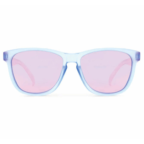 product variation OPTIC NERVE Unisex Fairplay Matte Crystal Blue/Pink Frame with Polarized Smoke Lens Pink Mirror Sunglasses (22767) image
