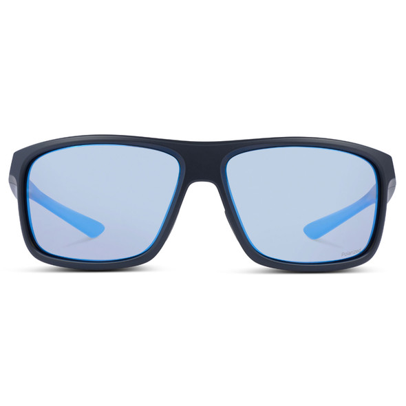product variation OPTIC NERVE Unisex Cuda Matte Black Frame with Polarized Amber Lens Blue Flash Mirror Sunglasses (22821) image