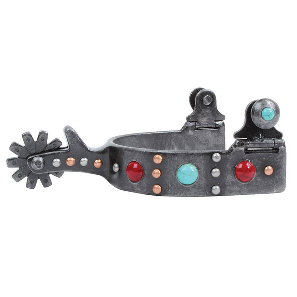 product variation PROFESSIONAL'S CHOICE Men's PC 1in Red Dot Spurs (PCSP-140-RED) image