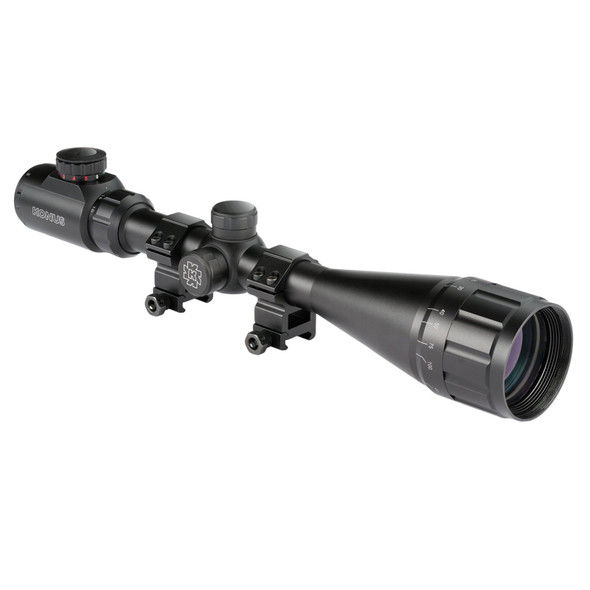 product variation KONUS Fighter 4-16x50mm 1in Tube Dual Illuminated Ballistic Reticle Riflescope w/ Mounting Rings (7349) image