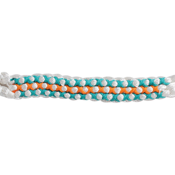 product variation PROFESSIONAL'S CHOICE Cowboy Braided 10ft White/Teal Woven Rope Halter (HRCBW-WHI/TEA) image