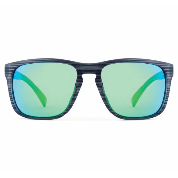 product variation OPTIC NERVE Ziggy XL Matte Driftwood Gray Sunglasses with Polarized Smoke Lens Green Mirror (22836) image