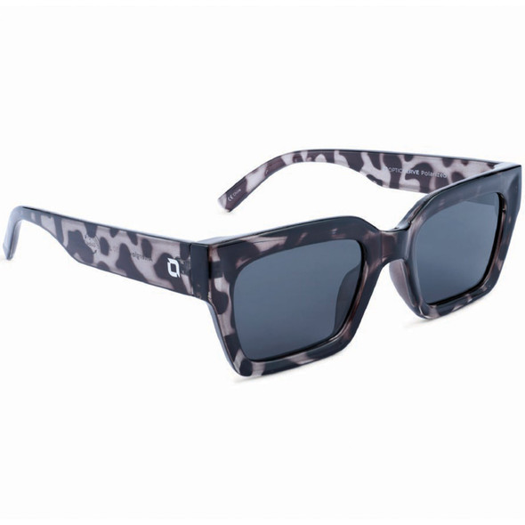 product variation OPTIC NERVE Unisex Afterglow Crystal Gray Demi Frame with Smoke Lens Sunglasses (22830) image