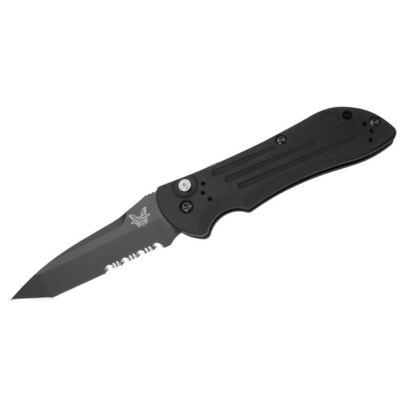 product variation BENCHMADE Auto Stryker Black Blade Serrated Tanto Auto Assist Folding Knife (9101SBK) image