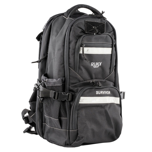 product variation Black Rukx Gear Survivor survival backpack with rear shotgun pocket image