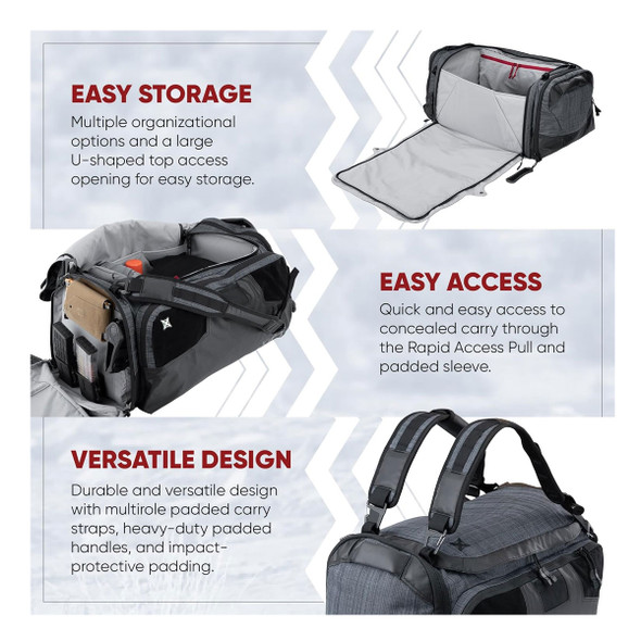 product variation VERTX Contingency 85L Heather Black/Galaxy Black Duffle (F1-VTX5095-HBK/GBK) image