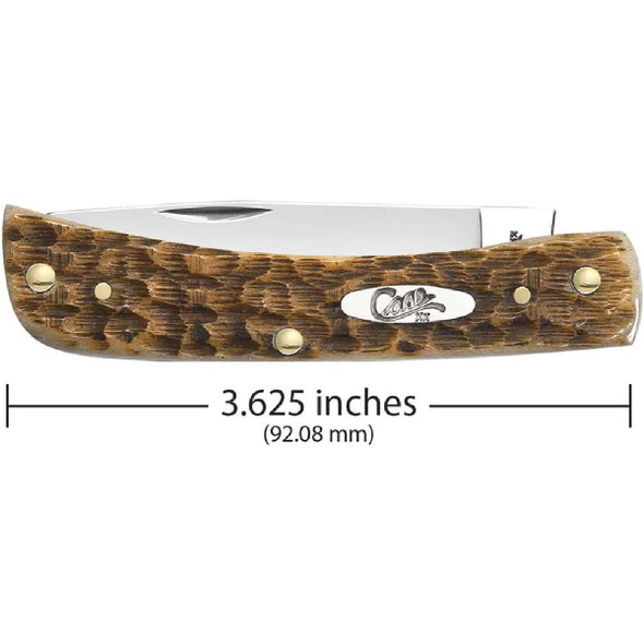 product variation CASE XX Sod Buster Jr Amber Bone Peach Seed Jig Amber Bone Stainless Steel Pocket Knife (00245) image