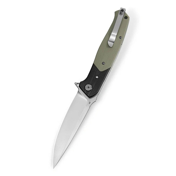 product variation BESTECH KNIVES Swordish 3.94in D2 Blade Black/Beige G10 Handle Folding Knife (BG03B) image
