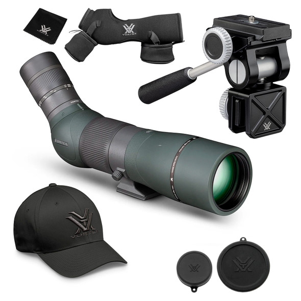product variation VORTEX Razor HD 22-48x65 Angled Spotting Scope w/ Pro Car Window Mount & Men's Flexfit Cap image