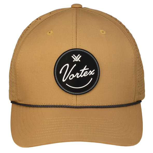 product variation VORTEX Men's Script Logo Silicone Patch Dull Gold Cap (126-23-DLG) image