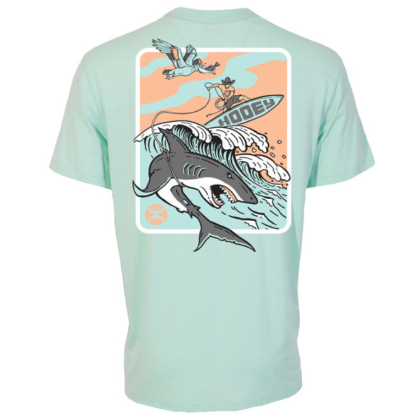 product variation HOOEY Men's Cowboy Surf Aqua Short Sleeve T-Shirt (HT2676AQ) image