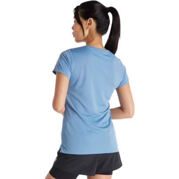 product variation NEW BALANCE Women's Core Run Short Sleeve Blue Shirt (WT11205-HEB) image