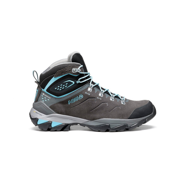 product variation ASOLO Women's Acadia Mid LTH GTX Bunion Fit Graphite/Sky Blue Hiking Boots (B40085-199) image