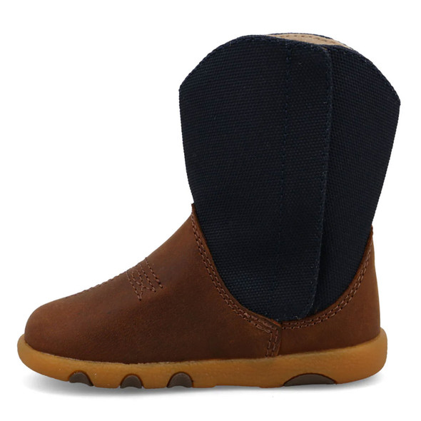 product variation TWISTED X Infant's Driving Moc Mocha/Navy/American Flag Boots (ICA0052) image