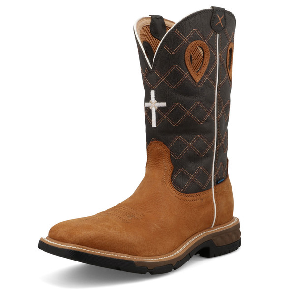 product variation TWISTED X Men's 12in Western Clay/Pewter Work Boots (MXBW010) image