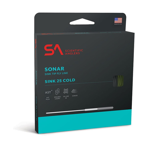 product variation SCIENTIFIC ANGLERS Sonar Sink 25 Cold Sink 3 250 Grain Ivory/Dark Green Fly Fishing Line (145145) image