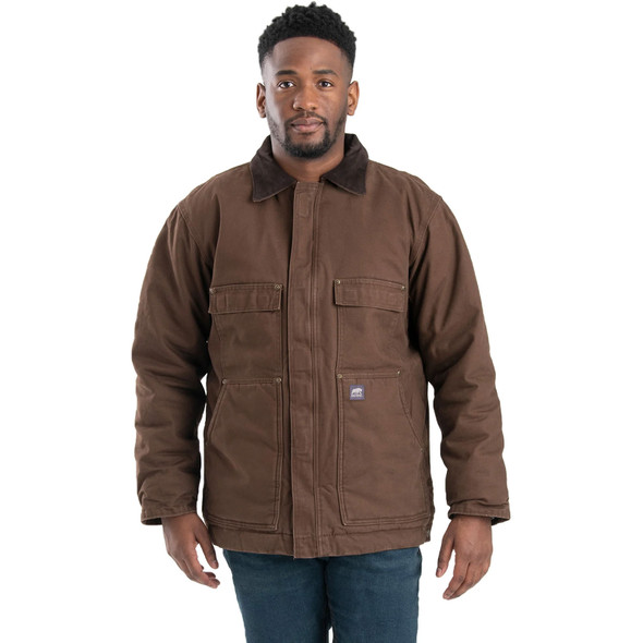product variation Berne CH377 bark Heartland washed chore coat with arctic-weight insulation image