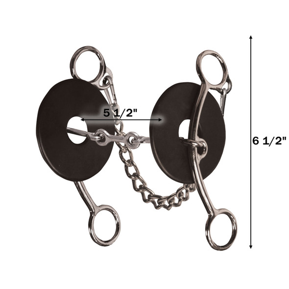product variation PROFESSIONAL'S CHOICE Brittany Pozzi Lifter Series Medium Shank Three Piece Smooth Snaffle Bit (BPB-115) image