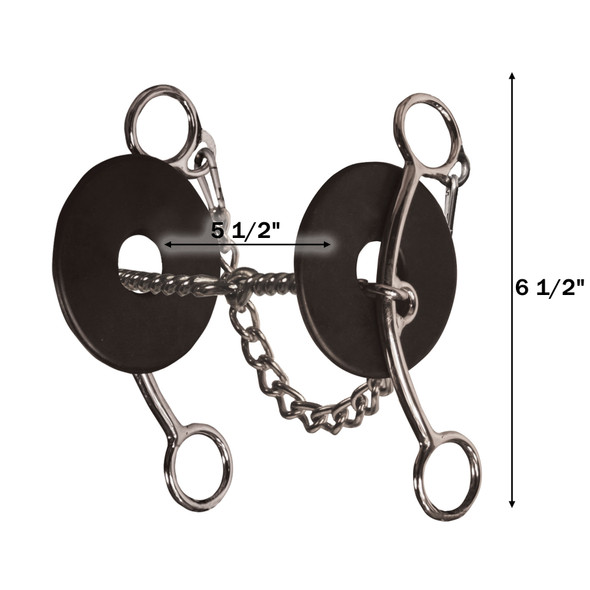 product variation PROFESSIONAL'S CHOICE Brittany Pozzi Lifter Series Medium Shank Twisted Wire Snaffle Bit (BPB-113) image