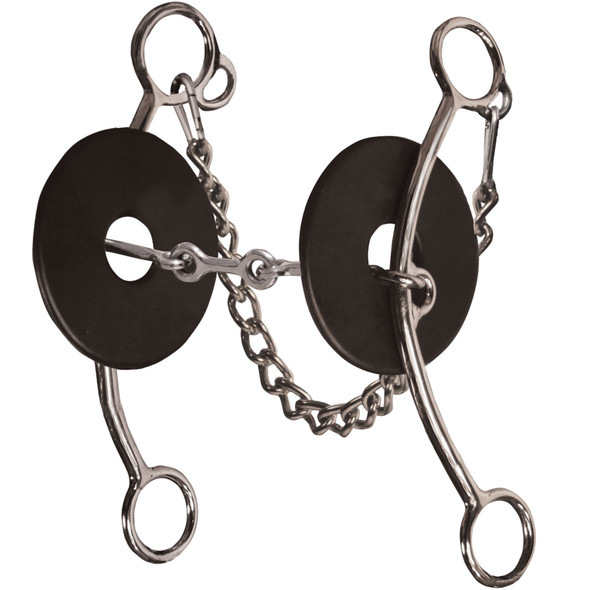 product variation PROFESSIONAL'S CHOICE Brittany Pozzi Lifter Series Long Shank Three Piece Smooth Snaffle Bit (BPB-125) image