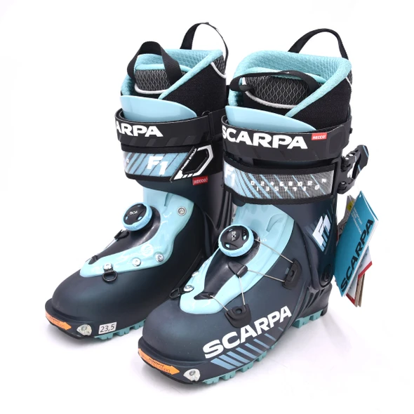 product variation Open Box (Great condition, limited use): SCARPA Women F1 Wmn, Color: Anthracite/Aqua, Size: 23.5 (12173/502.1-AntAqua-23.5) image