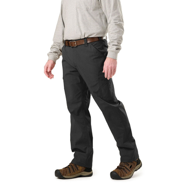 product variation Berne P260 black Flex Ripstop relaxed fit cargo work pants with gusseted crotch image