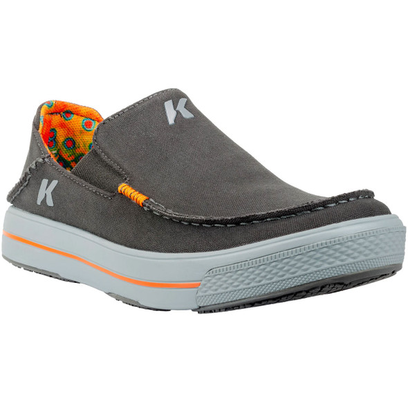 product variation Open Box (Damaged package): KORKERS Fish Moc Brook Trout w/ Fixed Kling-On Deck Soles, Blue, Size 13 (OS2200BO-13) image