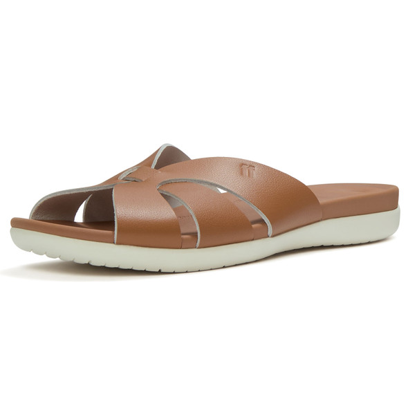 product variation Open Box (Damaged package): FITFLOP Solay Waterproof-Leather Woven Slides, Color: Desert Tan, Size: 8 (A6A-A69-060) image