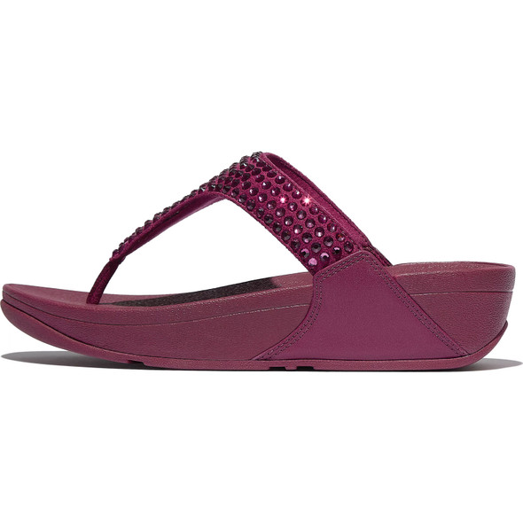product variation Open Box (Damaged package): FITFLOP Lulu Maxi-Crystal Toe-Post Sandals, Color: Ruby, Size: 9 (B1B-288-070) image