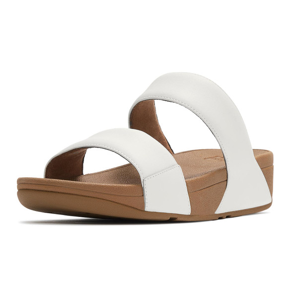 product variation Open Box (Damaged package): FITFLOP Lulu Leather Slides, Color: Urban White, Size: 8 (ED4-194-060) image