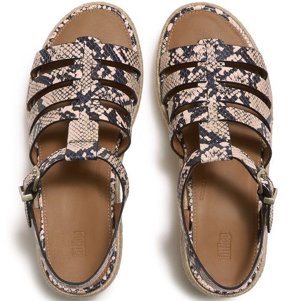 product variation FITFLOP Women's Platfform Snake Espadrille Fisherman Hazy Taupe/Black Sandals (A9J-E37) image