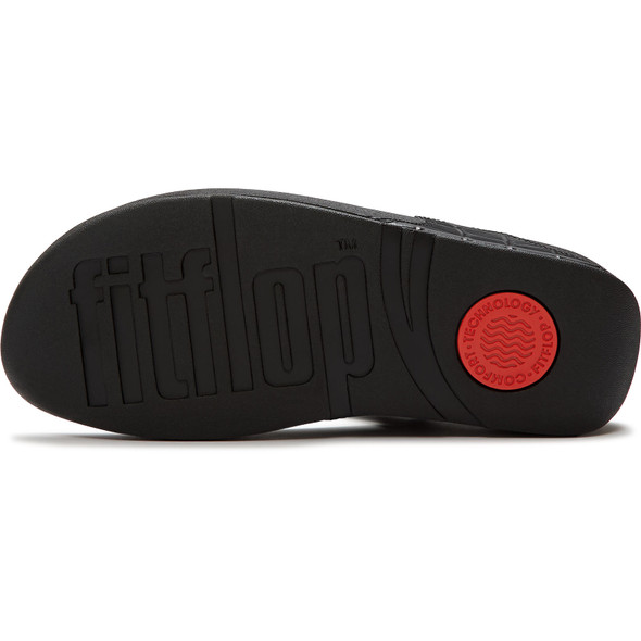 product variation FITFLOP Women's Lulu Crocodile Toe-Post All Black Sandals (A9S-090) image
