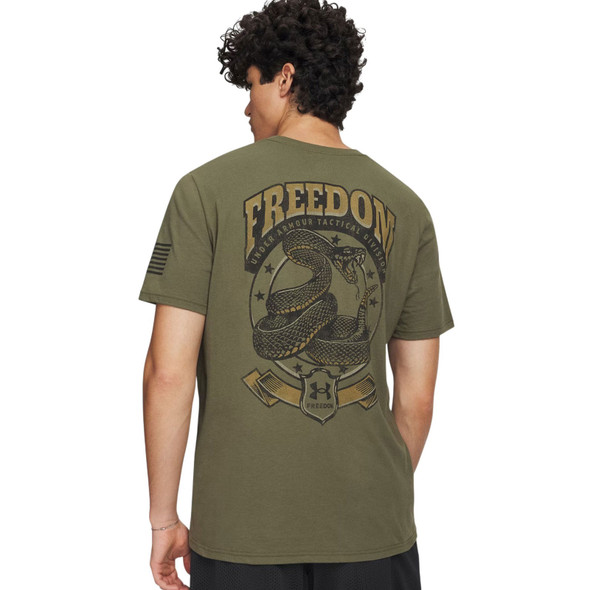 product variation UNDER ARMOUR Men's Freedom Snake Marine OD Green/Black T-Shirt (6009151-390) image