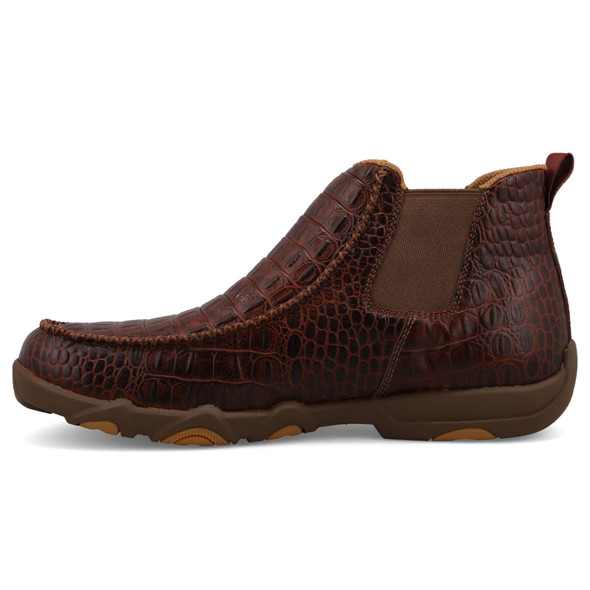product variation TWISTED X Men's 6in Chelsea UltraLite X Driving Moc Brown Caiman Print Casual Shoes (MDMU010) image