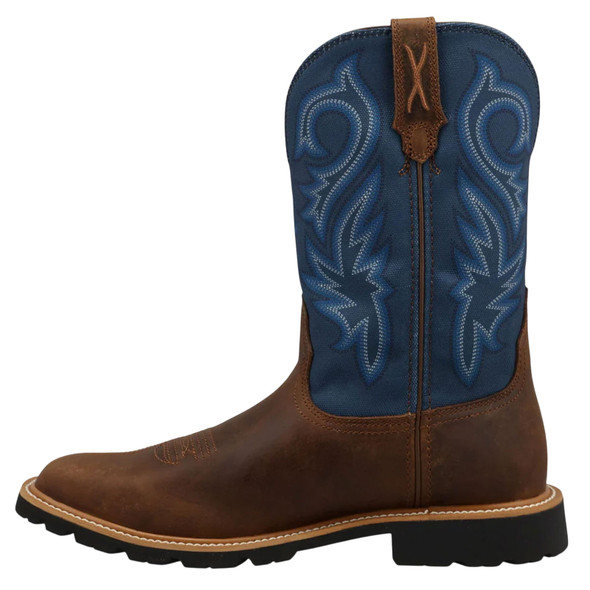 product variation TWISTED X Men's 11in Tech X Rustic Brown/Aegean Blue Western Boots (MXTP009) image