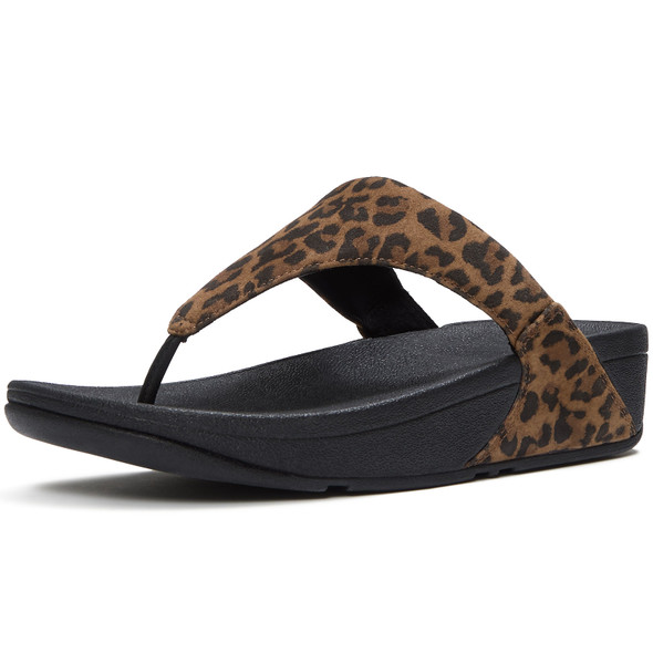 product variation FITFLOP Women's Lulu Suede Leopard Print Toe-Post Sandals (ADP-E76) image