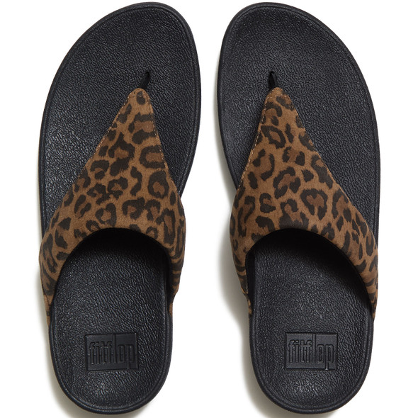 product variation FITFLOP Women's Lulu Suede Leopard Print Toe-Post Sandals (ADP-E76) image