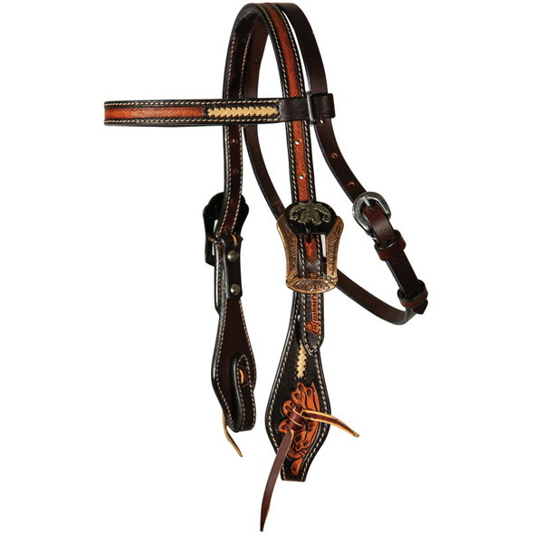 product variation PROFESSIONAL'S CHOICE Heritage Rawhide Braided Pony Browband Headstall (3P4041-PONY) image