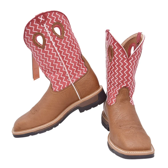 product variation Open Box (Great condition, limited use): TWISTED X Men's Lite Cowboy Workboot, Color: Distressed Saddle/Cherry, Size: 12, Width: EE (MLCS001-12-EE0 image