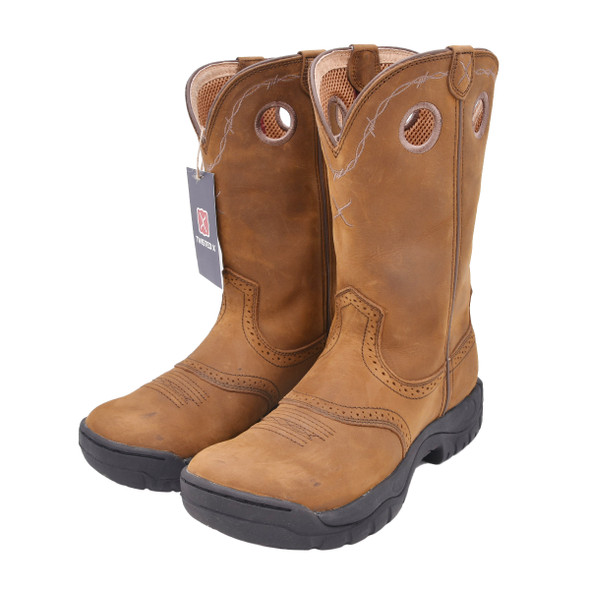 product variation Open Box (Great condition, limited use): TWISTED X Men's All Around Boot, Color: Distressed Saddle, Size: 8.5, Width: M (MAB0001-8.5-M0 image