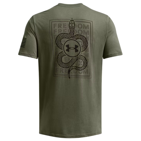 product variation UNDER ARMOUR Men's Freedom Snake Marine OD Green/Black SS Shirt (1386732-390) image