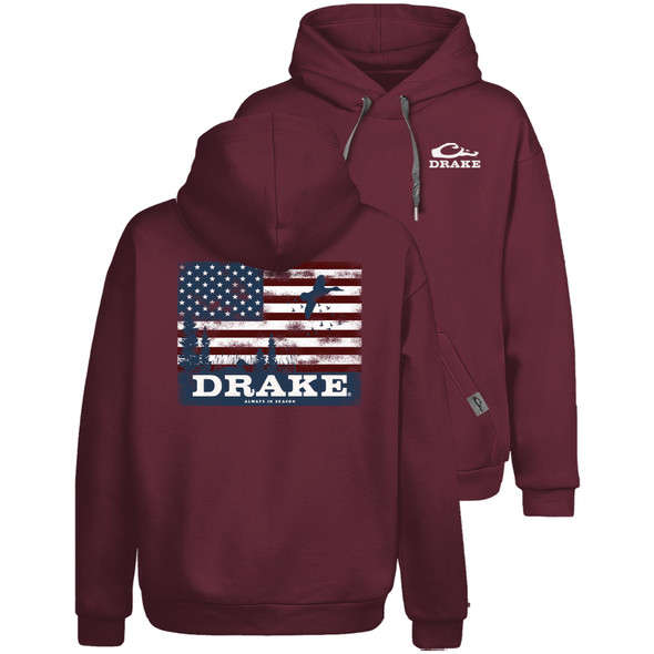 product variation DRAKE Men's Americana Scenic Graphic Windsor Wine Hoodie (DS1659) image
