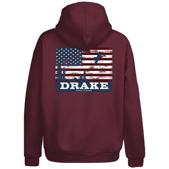 product variation DRAKE Men's Americana Scenic Graphic Windsor Wine Hoodie (DS1659) image